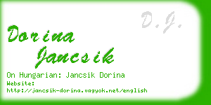 dorina jancsik business card